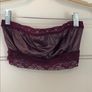 FREE PEOPLE metallic purple bandeau